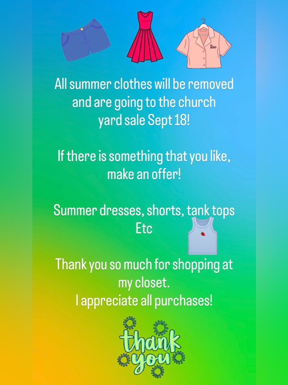 ☀️End of Summer SALE!! 👗😎